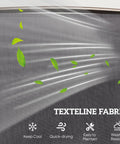 Texteline fabric feature showing breathability and weather resistance of Two Seat Outdoor Glider Chairs With Coffee Table