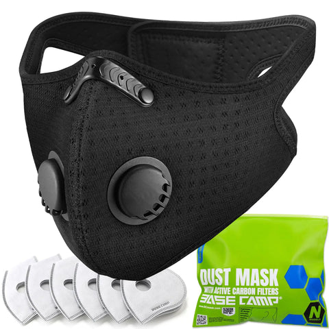 Reusable Dust Mask With 360 Degree Seal And MNL Material For Dust Pollen Welding Construction Sanding Woodworking And Yard Work Breathable Six Filter Face Mask For DIY Projects And Job Site Ready