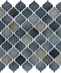 Hudson Tangier Atlantis Porcelain Tile For Floors And Walls 12.38 Inch Square Mesh Mounted Mosaic Glazed High Sheen Finish
