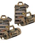 Roll Up Tool Bag Organizer 2 Pack Heavy Duty Portable Roll Up Pouch with Detachable Pouches 6 Pockets for Wrenches and Pliers
