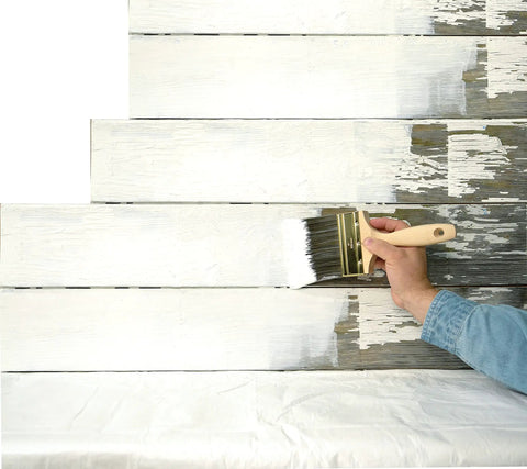 Applying Stop Peeling Paint With Triple Thick High Build Binding Primer That Is Low VOC And Water Based Seals Weathered Surfaces to wood