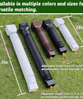 Five assorted gutter downspout extensions showcasing size, design, and color, including 2 Pack Gutter Downspout Extensions 138 Inches With Filter.