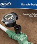 Durable Battery Powered Outdoor Sprinkler Controller For Yard No Fuss Auto Watering With Wireless Four Valve Zones, Timed Schedule Control on dirt ground