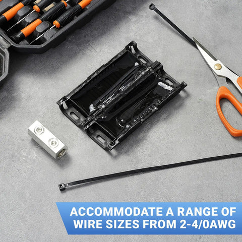 Dead Simple Underground Wire Splice Kit For 2 To 4/0 Uf Cable Direct Burial Electrical Connectors with tools and zip tie.