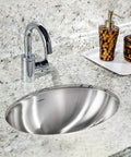 18 Inch Undermount Oval Stainless Steel Bathroom Sink Without Overflow With Optional Grid Drain Built To Last 18 Gauge 304