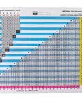 Imperial No Deco Dive Table Waterproof Plastic Dive Planner For Scuba Pros And Instructors 250x180mm showing dive chart details.