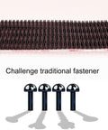 Heavy Duty Dual Lock Tape Pack Of 4, Black 2X4 Inch Adhesive Mounting Strip displaying the unique fastener surface.