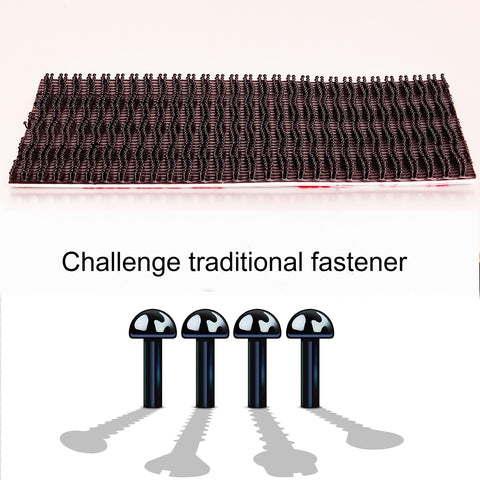 Heavy Duty Dual Lock Tape Pack Of 4, Black 2X4 Inch Adhesive Mounting Strip displaying the unique fastener surface.