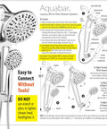 Diagram of Crazy High Pressure Shower Spa Combo With 48 Modes Three Way Showerheads Adjustable 18 Inch Extension Arm