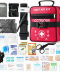 Emergency Trauma First Aid Kit With Tourniquet, Kaolin Hemostatic Gauze, Emergency Bandages, Vented Chest Seals, MOLLE Bag contents