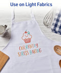 Apron with cupcake design made using Printable Heat Transfer Paper For Light Fabrics That Works With Inkjet Printers, 8.5x11, Easy Iron On