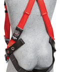 Heavy Duty Fall Protection Full Body Harness For Welders With Back D Ring Tongue Buckle Leg Straps 5 Point Adjustments 420 Pound