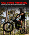 Beefy 203Mm Thickened Front Brake Disc Rotor For Talaria Sting Offroad TL3000 TL50 TL4000 TL45 X3 MX TL2500 Surron LBX Segway X260 X160 Stainless Steel Motorcycle Rotor With Heavy Duty Build Ride Ready For Peak Performance And Quick Safe Stopping on a dirt bike in off-road action.