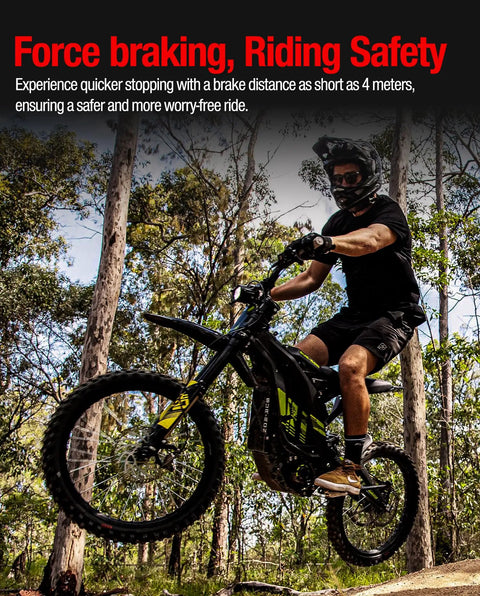 Beefy 203Mm Thickened Front Brake Disc Rotor For Talaria Sting Offroad TL3000 TL50 TL4000 TL45 X3 MX TL2500 Surron LBX Segway X260 X160 Stainless Steel Motorcycle Rotor With Heavy Duty Build Ride Ready For Peak Performance And Quick Safe Stopping on a dirt bike in off-road action.