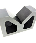 Heavy Duty Cast Iron V Block Set Workhorse For Metalworking, Matched Pair, V Groove 2-1/4 Inch Wide, 1-5/8 Inch Depth, 2-5/8 Inch Length, Machined Square And Parallel For Precision, Distortion Resistant And Built To Last, angled view