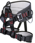Adjustable Thickness Half Body Climbing Harness For Fire Rescue Caving Rock Climbing Rappelling And Tree Work Built Tough Waist Safety Belt With Comfort Fit Four Gear Hooks Durable Polyester Webbing