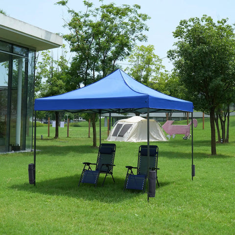 10x10 Ft Pop Up Canopy Tent For Camping Parties Events Patio Beach Backyard All Weather Heavy Duty Instant Sun Shade With Sand Bags