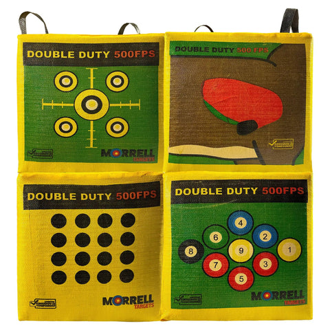 Four Sided Archery Target Bag For Backyard Practice And Outdoor Training Double Duty Field Point Target with bullseye designs