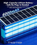 Solar Powered Beast Bug Zapper Outdoor Cordless Mosquito Trap with USB Recharge Waterproof Dusk To Dawn Auto On Off