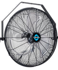 18 Inch High Velocity Industrial Wall Fan With TEAO Enclosure Motor 4000 CFM 3 Speed, mounted, heavy duty metal construction