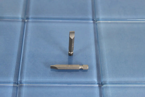 25 Pcs Flat Slotted Screwdriver Bits Set, 1 Quarter Inch Hex Shank, 2 Inch Length, Impact Ready, Taiwan S2 Steel