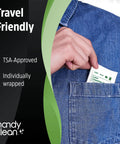 HandyClean pre-moistened lens cleaning wipes, 200 ct, individually wrapped, 6 x 5 in; TSA-approved travel wipes