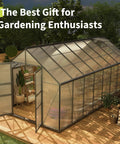 Walk-In Outdoor Greenhouse Kit With Built-To-Last Aluminum Frame And 4mm Twin-Wall Polycarbonate Panels, 8 By 16 Foot