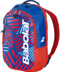 Junior Tennis Backpack With Racquet Protection White Blue Red Colorway Built For Court And Travel, Lightweight gear carrier