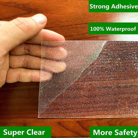 Clear Anti Slip Tape 4 Inch By 33 Foot Waterproof Traction For Stairs Boats And Smooth Surfaces non-slip tape held by hand