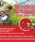 Hb Sc Sf Beneficial Nematodes Kit For Garden Pest Control packaging with gardener and plants