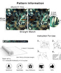Pattern details and instructions for Peel And Stick Wallpaper Boho Forest Vintage Removable Self Adhesive Vinyl Mural For Bedroom Matte Gold Green Black Eco Friendly Ink Durable And Non Transparent Renters Friendly Easy Room Makeover 17.7in By 32.8ft