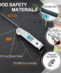 Ultra Fast Meat Thermometer Instant Read Under One Second With Plus Or Minus Half A Degree Fahrenheit, waterproof design