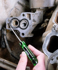 Six Piece Hook And Pick Set With Acetate Handle For Mechanics Car Repair Gasket And Hose Removal in action