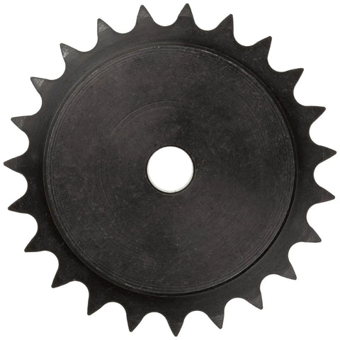 Heavy Duty Double Roller Chain Sprocket With Type B Hub For 12B Chain 38 Teeth 25 Mm Bore top view showing steel construction.
