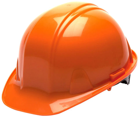 Orange SL Series 4 Point Snap Lock Suspension Hard Hat With Low Profile HDPE Shell Reverse Donning Tested Industrial Safety Helmet