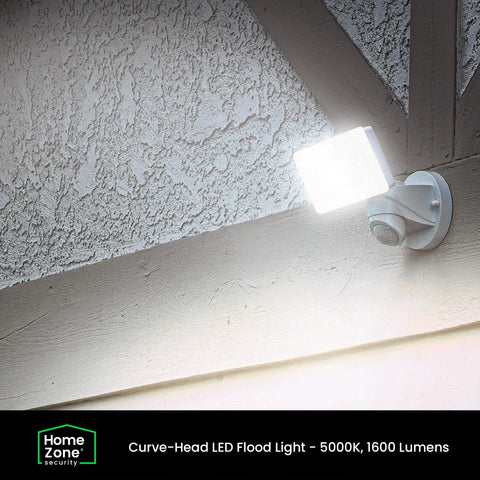 Motion Sensor Flood Light 18W 1600 Lumens 5000K White IP65 Waterproof Exterior Security Lighting on wall