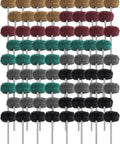 300 Pack 1 Inch Abrasive Wheels Buffing Polishing Burr Set For Rotary Tools With 2.35 Mm Shank Multi Color Collection