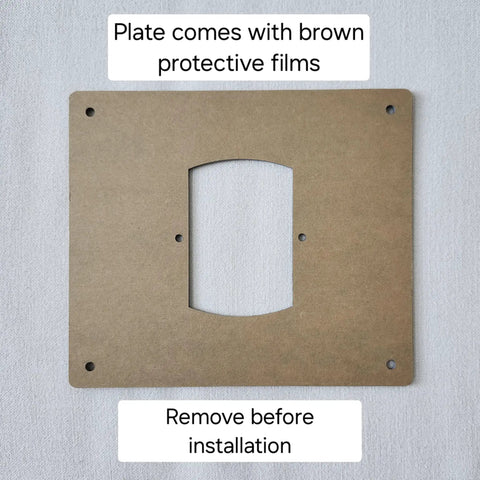 Flush Mount Plate Kit For Whole Home Surge Protector Acrylic Gray Easy Install For CHSPT2ULTRA And CHSPT2SURGE without film