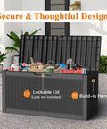 66 Gallon All Weather Outdoor Storage Box With Locking Lid For Deck Patio And Garden Built Tough Waterproof And UV Resistant Parcel Drop Box For Cushions Tools Pool Gear And Package Delivery