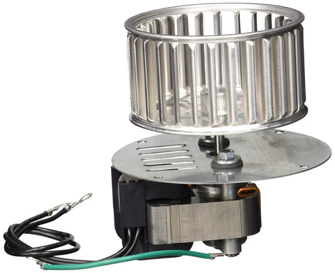 OEM Authorized Blower Replacement Part S69355000 for home vent hoods, showing USA made motor and metal component.