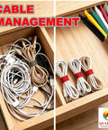 Reusable Hook And Loop Cable Ties Pack Of 150 In 5.9 Inch Length For Neat Cords And Cables With Strong Adhesion And Adjustable Length Ideal For Home Office Garage And Tech Gear Organization, drawer cable management with bundled cords