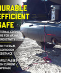 MC4 Solar Panel To Portable Power Station Adapter Cable in use, connected to car for charging, showcasing durability and safety.