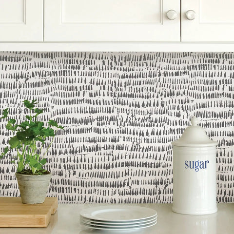 Peel And Stick Grey Speckle Brushstroke Wallpaper For Easy Diy Decor, Repositionable And Removable, kitchen backsplash