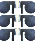 AR500 Steel Shooting Range Targets Dueling Tree Paddles Set - Six 6 Inch Round Paddles With 3 Inch Tubes shown in layout