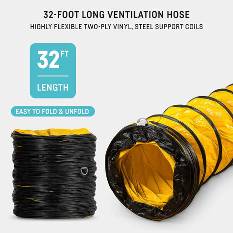 32-foot ventilation hose for Beast 12-Inch Industrial Blower Fan