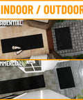 Durable Hallway Runner With Scraper Pile, Non Slip Rug Mat For Indoor And Outdoor Use shown in entrance settings
