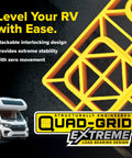 Built Tough Heavy Duty Polymer Rv Leveling Blocks 10 Pack With Quad Grid Traction for stable RV leveling on slopes.