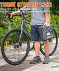Person holding 36 Piece Bike Tool Kit With Carry Case For Road And Mountain Bikes All In One Bicycle Maintenance Set