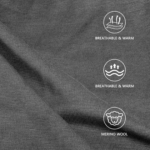 Cooling Balaclava Face Mask With Merino Wool And Lyocell fabric texture showing breathable and warm qualities