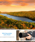 Photographer using Go-To Lens Hood Shade Protector For Canon RF 100-400mm F5.6-8 IS USM And EF 70-300mm F4-5.6 IS II USM